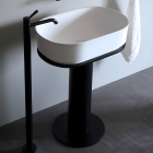 Agape Immersion ACER0708P lavabo avec colonne en cristalplant | Edilceram Design