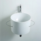 Agape Bucatini ACER0740N lavabo mural en céramique blanche | Edilceram Design