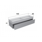 Falper. quattro.zero #LV CABINET 1/2 TIROIRS ET BASSIN D7I | Edilceram Design