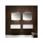 Falper ViaVeneto #DHV meuble 1 tiroir et plan de toilette intégré en verre poli 100 cm | Edilceramdesign