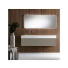 Falper Pure #A3R / #A3L Meuble sous-lavabo à 1 tiroir avec lavabo à poser en Cristalplant 140 cm | Edilceram Design