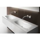 Falper ViaVeneto #DJV meuble avec 2 tiroirs et plan de toilette double intégré en verre poli 160 cm | Edilceramdesign