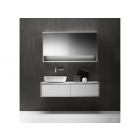Falper Shape Evo #A3 armoire avec 2 tiroirs, plan de travail intégré et lavabo de comptoir 123 cm | Edilceramdesign
