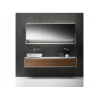 Falper Shape Evo #A7 Armoire à 3 tiroirs, plan de travail intégré et lavabo de comptoir 183 cm | Edilceramdesign