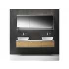 Falper Armoire Shape Evo #A9 avec 3 tiroirs, plan intégré et double vasque à poser 183 cm | Edilceramdesign
