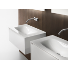 Falper ViaVeneto #DGV meuble 1 tiroir et plan de toilette intégré en verre poli 80 cm | Edilceramdesign
