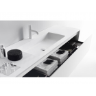 Falper ViaVeneto #DPV meuble 1 tiroir et plan de toilette intégré en ceramilux 80 cm | Edilceramdesign