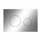Plaque Wc 2 boutons plastiques chromés polis Teceloop 9240921 | Edilceramdesign