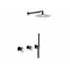 Daniel Tokyo Chrome TK625Z Ensemble de douche mural avec pommeau de tête et douchette à main | Edilceramdesign