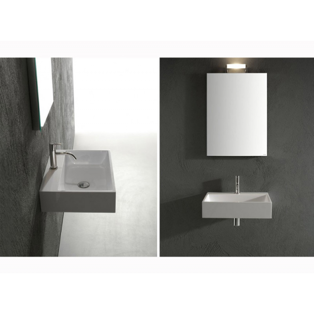 Antonio Lupi Gesto Gesto54 lavabo rectangulaire à poser en Ceramilux | Edilceramdesign